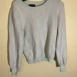 QED LONDON Green Pink Crewneck Sweater Soft Knit Casual Small